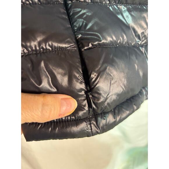 Noise M 10 black cruelty free outerwear hooded front zip jacket nylon nwot - Picture 14 of 14